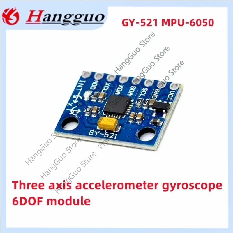 5PCS/Lot  Brand  new  original   GY-521 MPU-6050 Module Triaxial Acceleration Gyroscope 6DOF Module GY-521 MPU-6050