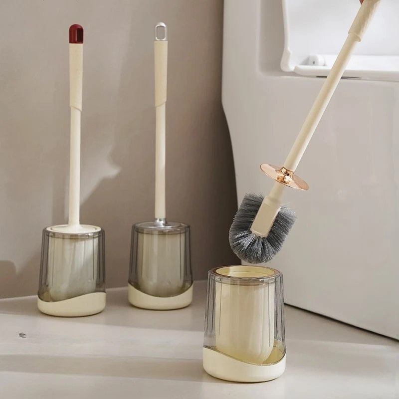 

Креативная щетка для унитаза с чистящим основанием, бытовые мягкие щетки, инструменты для чистки, быстросохнущий герметичный держатель, аксессуары для ванной комнаты