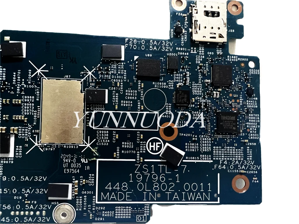 Placa base para portátil Lenovo Thinkpad X1 Nano Gen 1, dispositivo con i7-1160G7, CPU, 16 GB de RAM, ZS1TL-7, 448.0l802.19796, 0011 probado, 100%