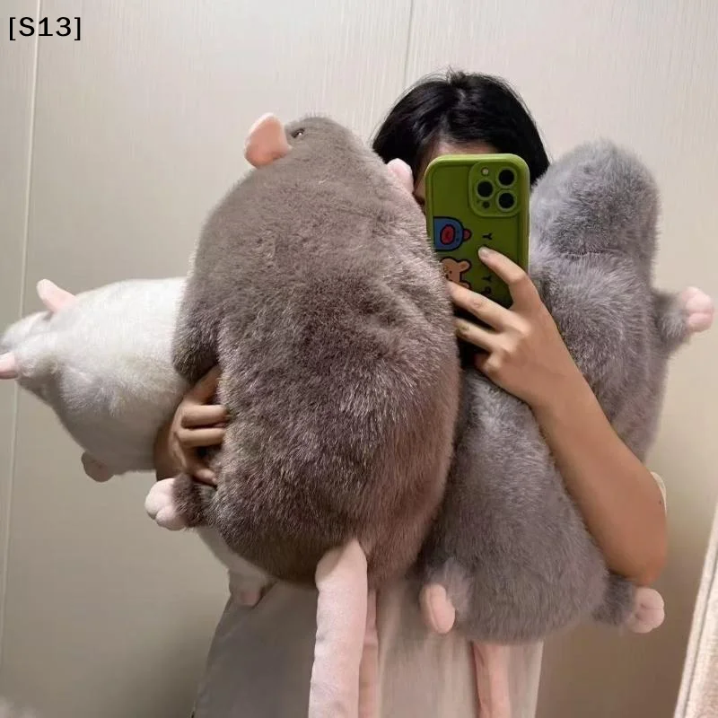

1Pcs Cartoon Flower Branch Rat Soft Oversized Animal Figure Cute Simulation Big Mouse Plush Toy Pillow Birthday Gift[Q]Q@
