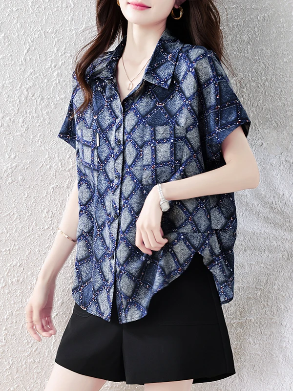 

Summer 2026 Women's Casual Loose Shirt Fashion plus Size Conceal Meat Slimming Micro Fat Top Simple Design Original Style