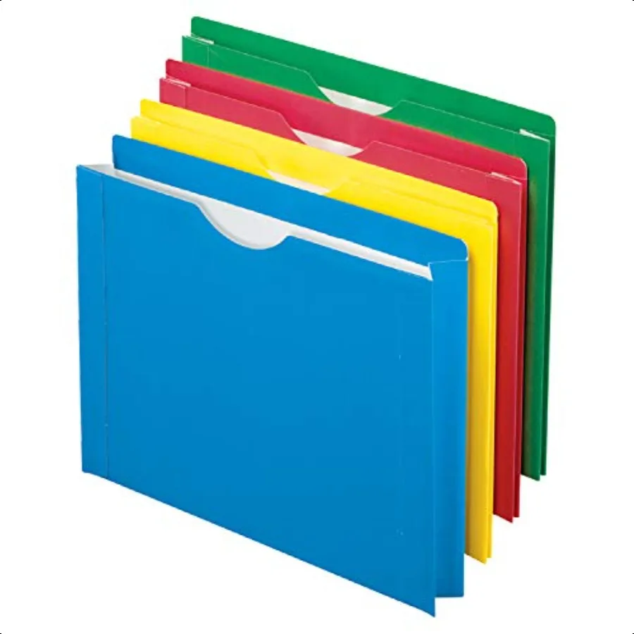 

Color Reinforced File Jacket 2Inch Expanding Jacket Letter Size Assorted Colors 8 Pack 12003EE