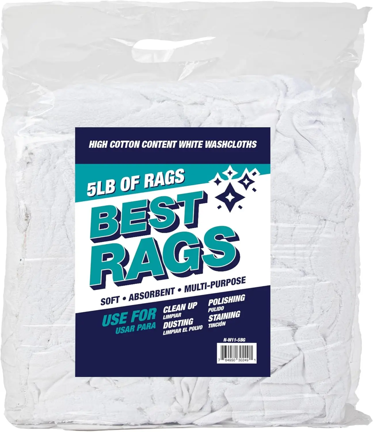 

Arkwright W11 Cloth Towels for Cleaning - Soft Cotton Blend Washable Multi-Purpose Bar Mop, Absorbent