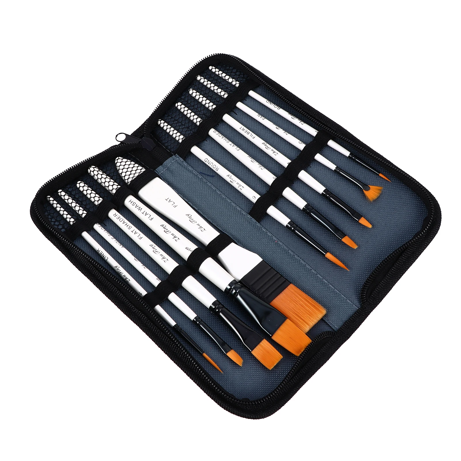 10pcs Paint Brush Set Watercolor Oil Artist Drawing Brushes Miniature Short H Wooden Kit Professional Practical