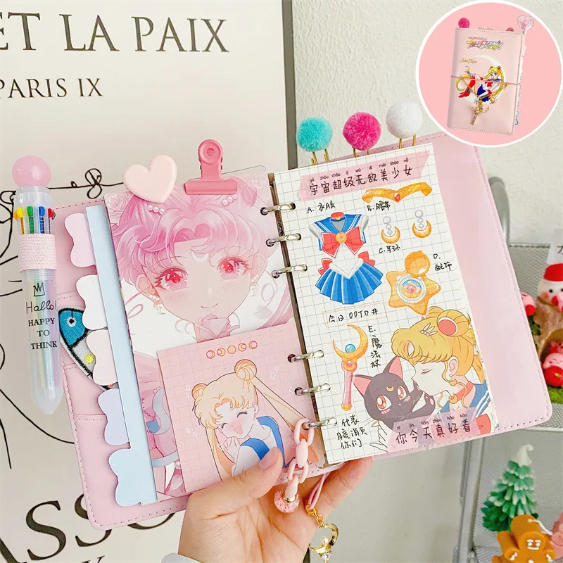 Sailor Moon Usagi A6 Agenda Planner Notebook Suit Diary Weekly Planner Goal Schedules Organizer Notebook School Stationery Gift