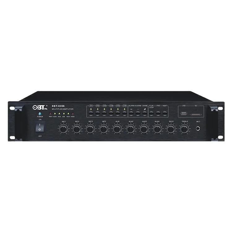 

OBT-6356 6 Zones Voltage PA Power Public Address System amplifier Profession