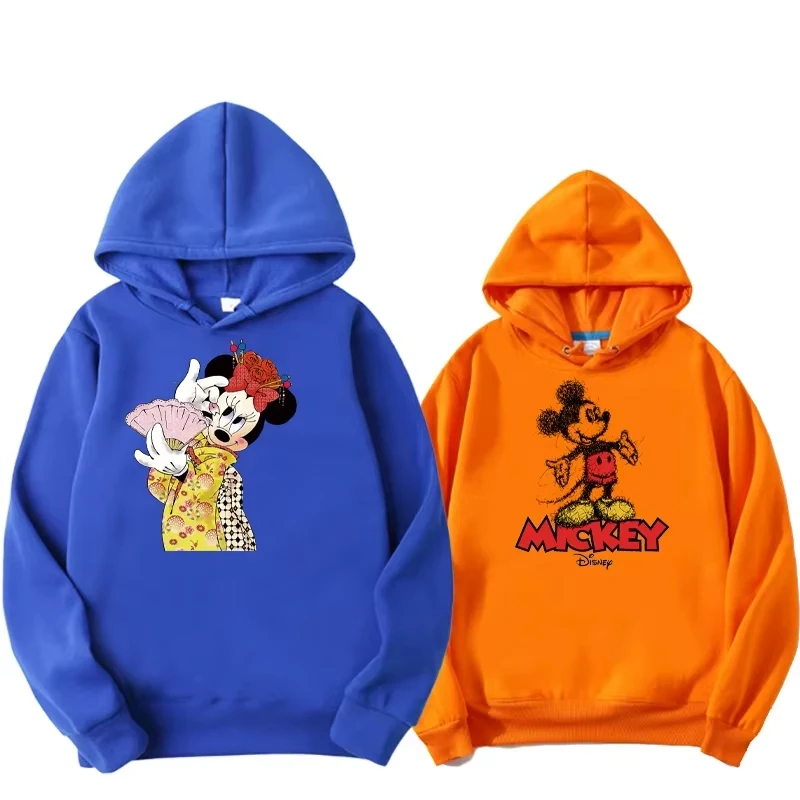 2PCS Disney Mickey and Minnie Cartoon Pattern Heat Transfer Stickers DIY Hoodies T-shirts Heat Transfer Hot Stamping Stickers