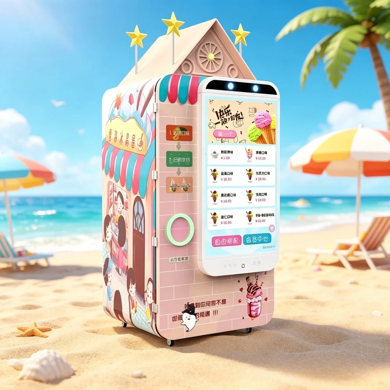 

Automatic Ice Cream Machine With Variety of Flavors
