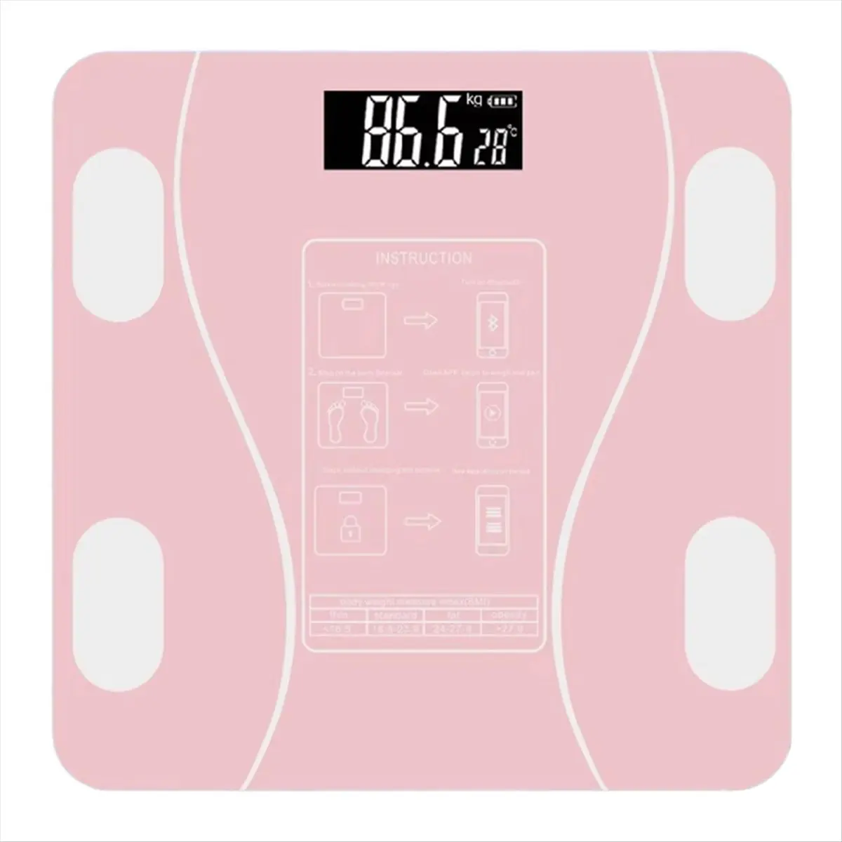 【Promo】Body Fat Scale for Weight Loss Special Intelligent Precision Weight Scale for Girls' Small Electronic Body Fat Scale Pink