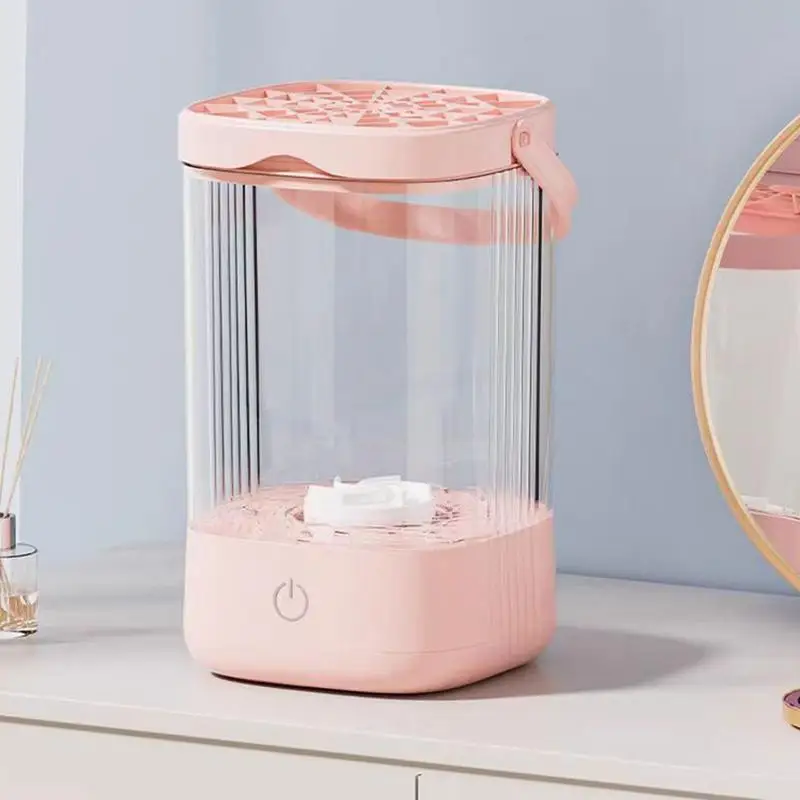Electric Makeup Brush Cleaner Machine Makeup Brushes Drying Rack Brush Holder Automatic Cosmetic Brush Cleaning And Drying Tool