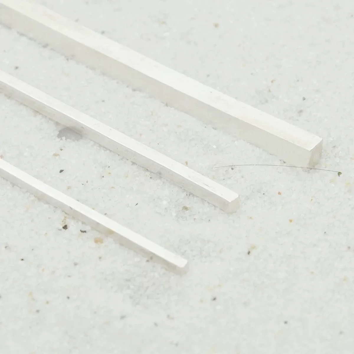 

Beadsnice DIY Rings Bracelets Necklaces Jewelry Making 10cm/strand 925 square sterling silver wire