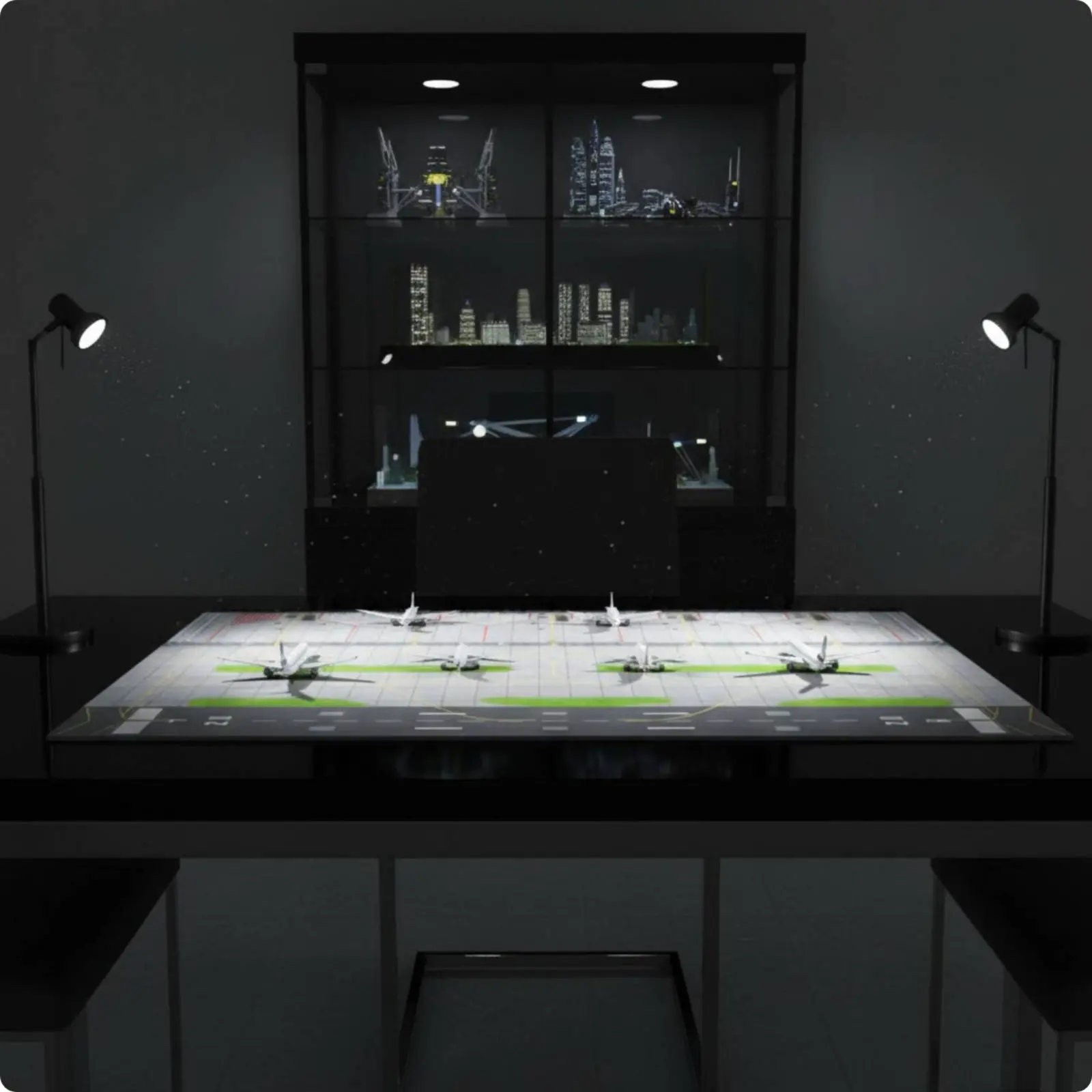 

Aircraft Airport Background Board Wear-Resistant Airport Scene Mat Mat