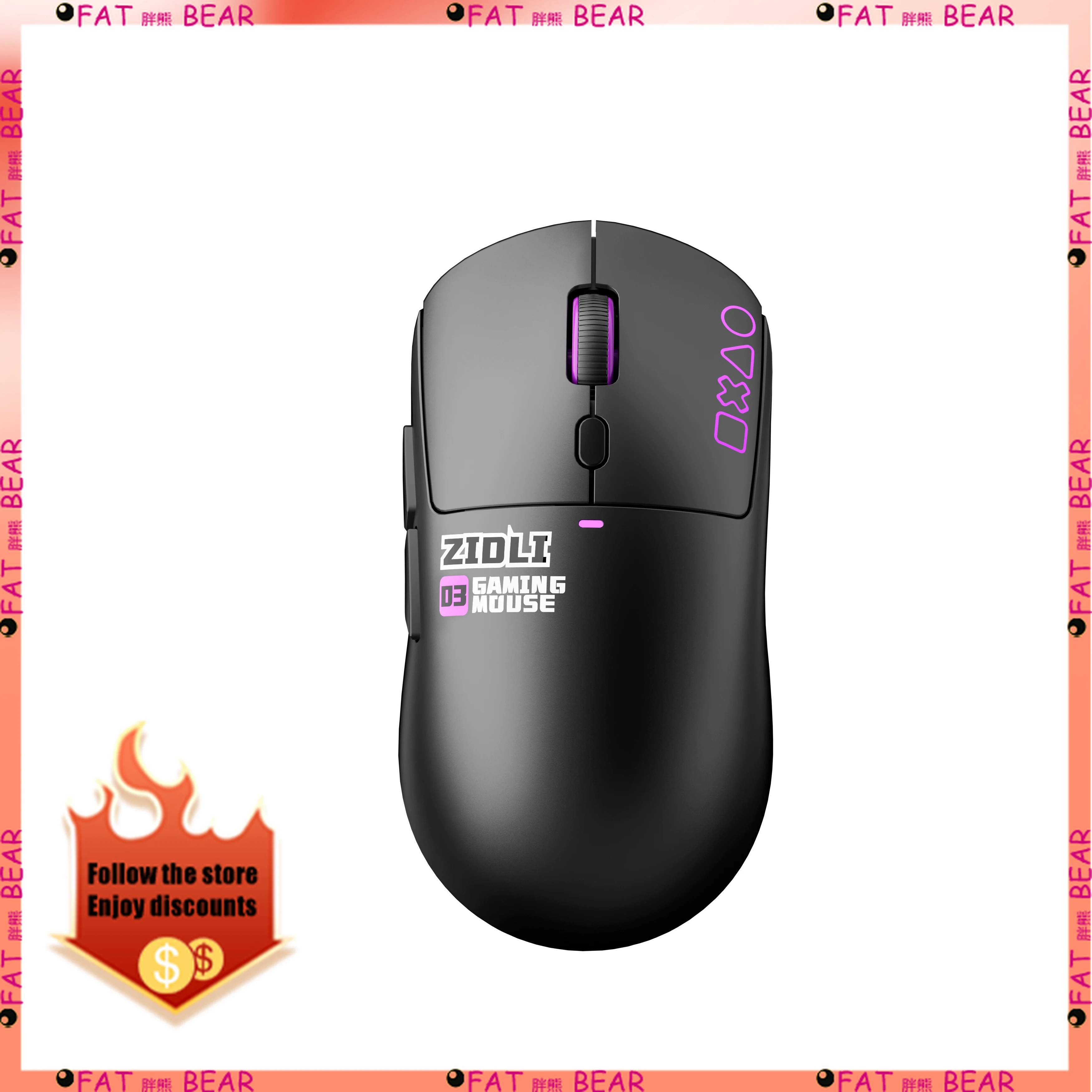 

ZIDLI ZGM03 gm03pro Wireless Bluetooth Mouse Gaming PC PAW3311 Mouse 12000DPI PUBG FPS Lightweight Driver Supports Mouse Gifts