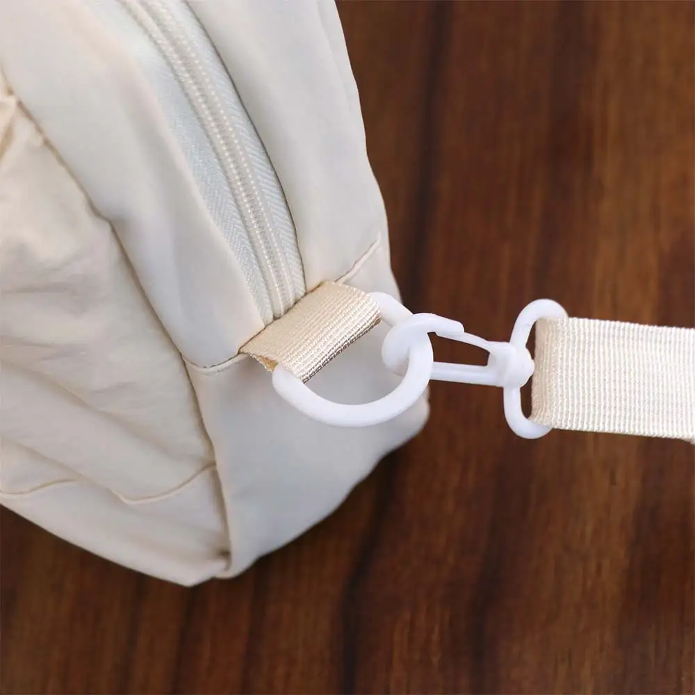 Large Capacity Drawstring Crossbody Bag Anti-splash Water Solid Color Oxford Cloth Shoulder Pouch Simple Japanese Style