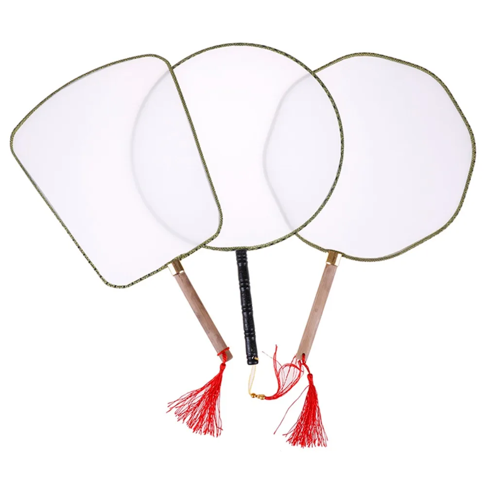 Home Decoration Elegant Chinese Hand Fan Desk Ornaments Art Painting Material DIY Blank Fan Handmade Fan DIY Art Painted Fan