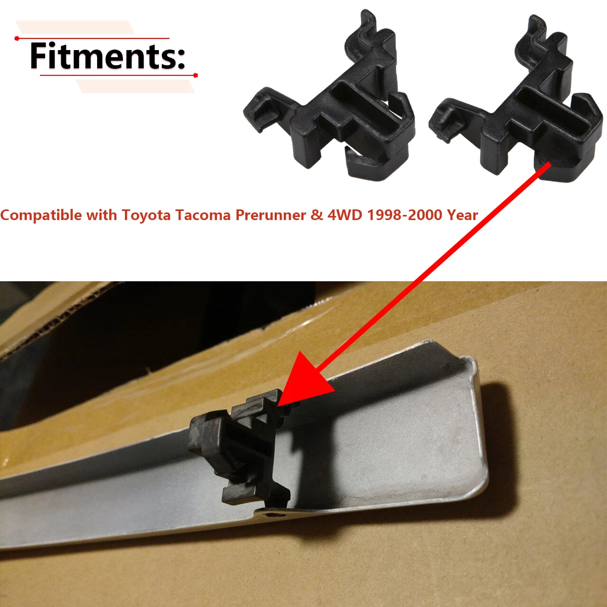 

Car Headlight Bracket Panel Retainer Clip For Toyota Tacoma Prerunner & 4WD 1998 1999 2000 Accessories 53245-04010