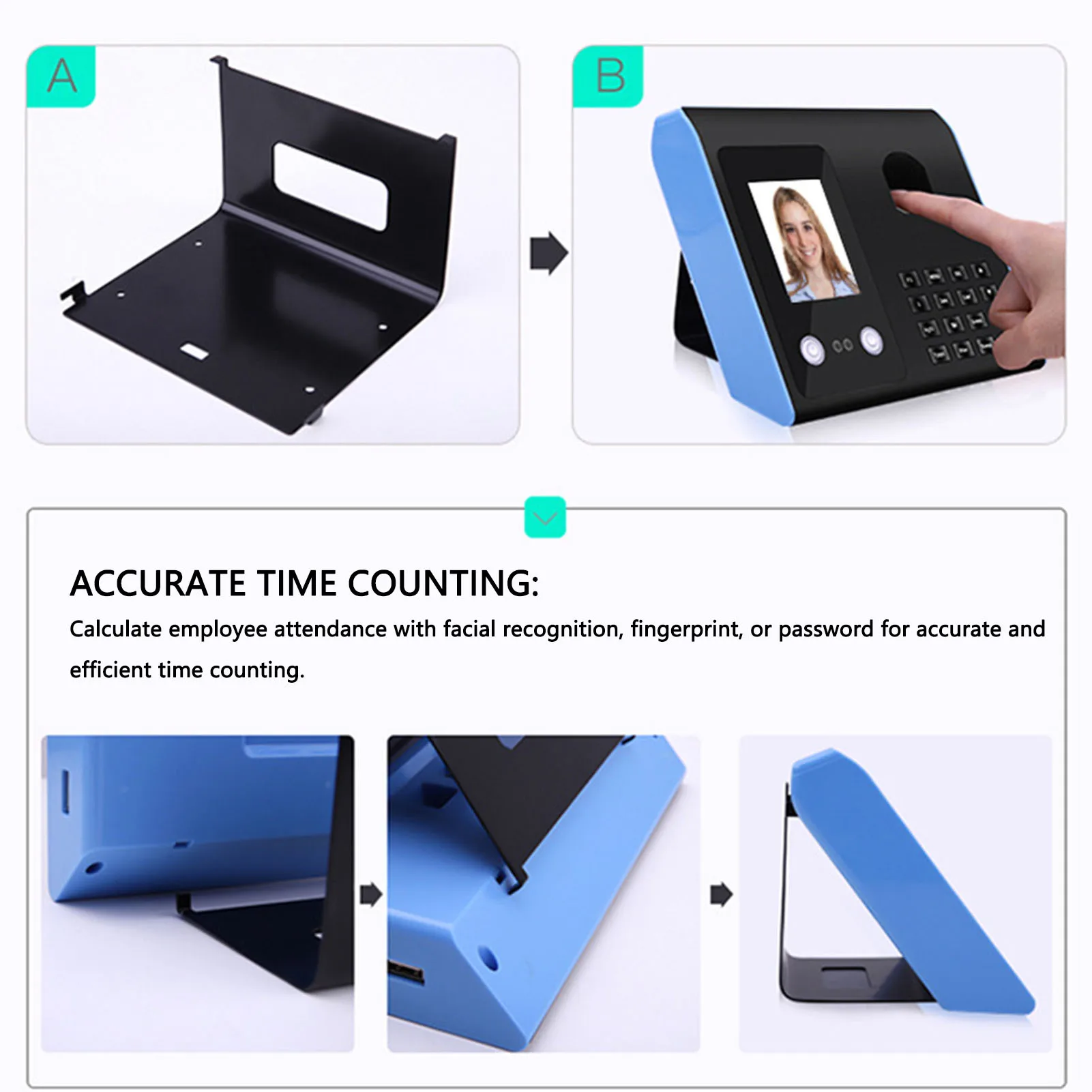 Employee Attendance Machine Fingerprint Face Recognition Password Time Attendance for Office