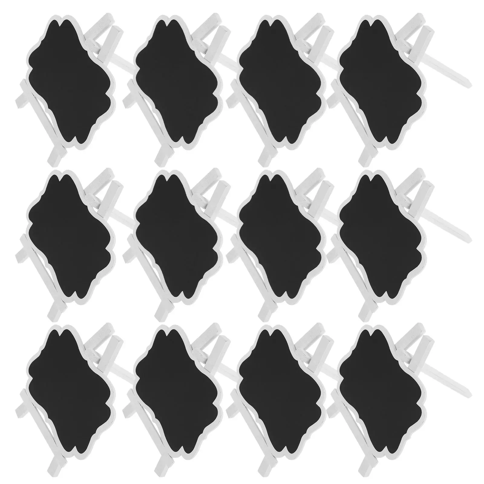 

15Pcs Mini Chalkboard Signs Small Blackboard Stand Wooden Decor Table White Office Thick Reusable Wedding Birthday Party