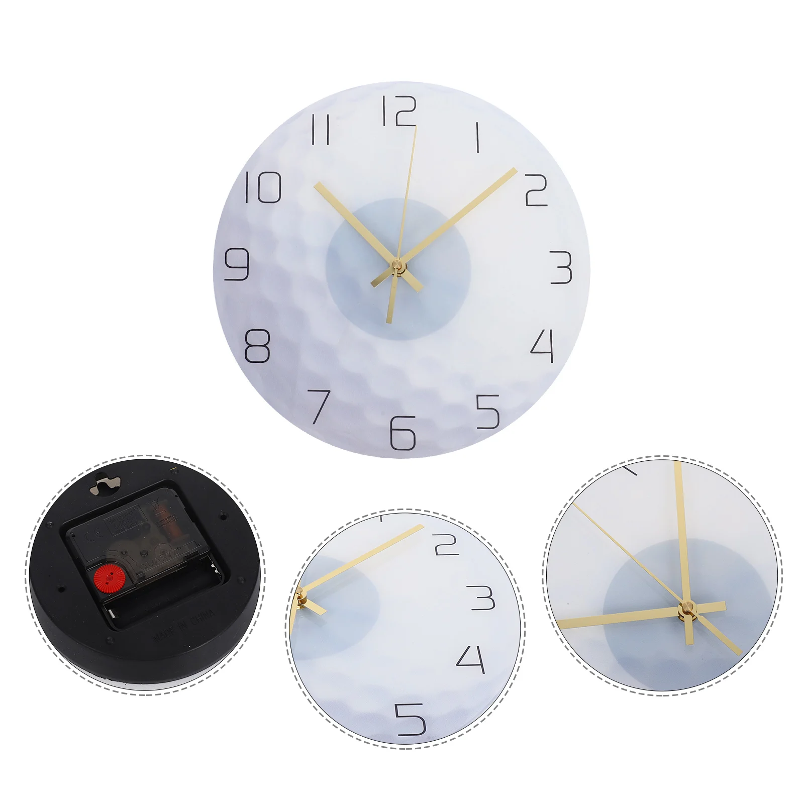 

Wall Clock For Home Mute Movement Big Numerals Acrylic Silent Clock Bedroom Living Room Study Office