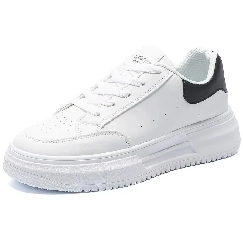 Herensneakers Mode Witte casual sportschoenen Mannelijke platformschoenen met veters Lichtgewicht ademende tenisschoen Zapatillas Hombre