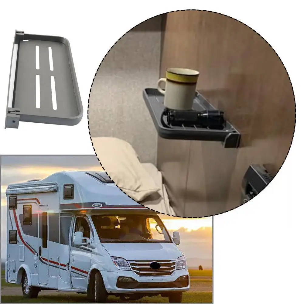 المحمولة RV صينية قابلة للطي الألومنيوم متعددة الوظائف الفضاء جديد توفير مغسلة منظمو مستحضرات التجميل رف الحائط K7N6