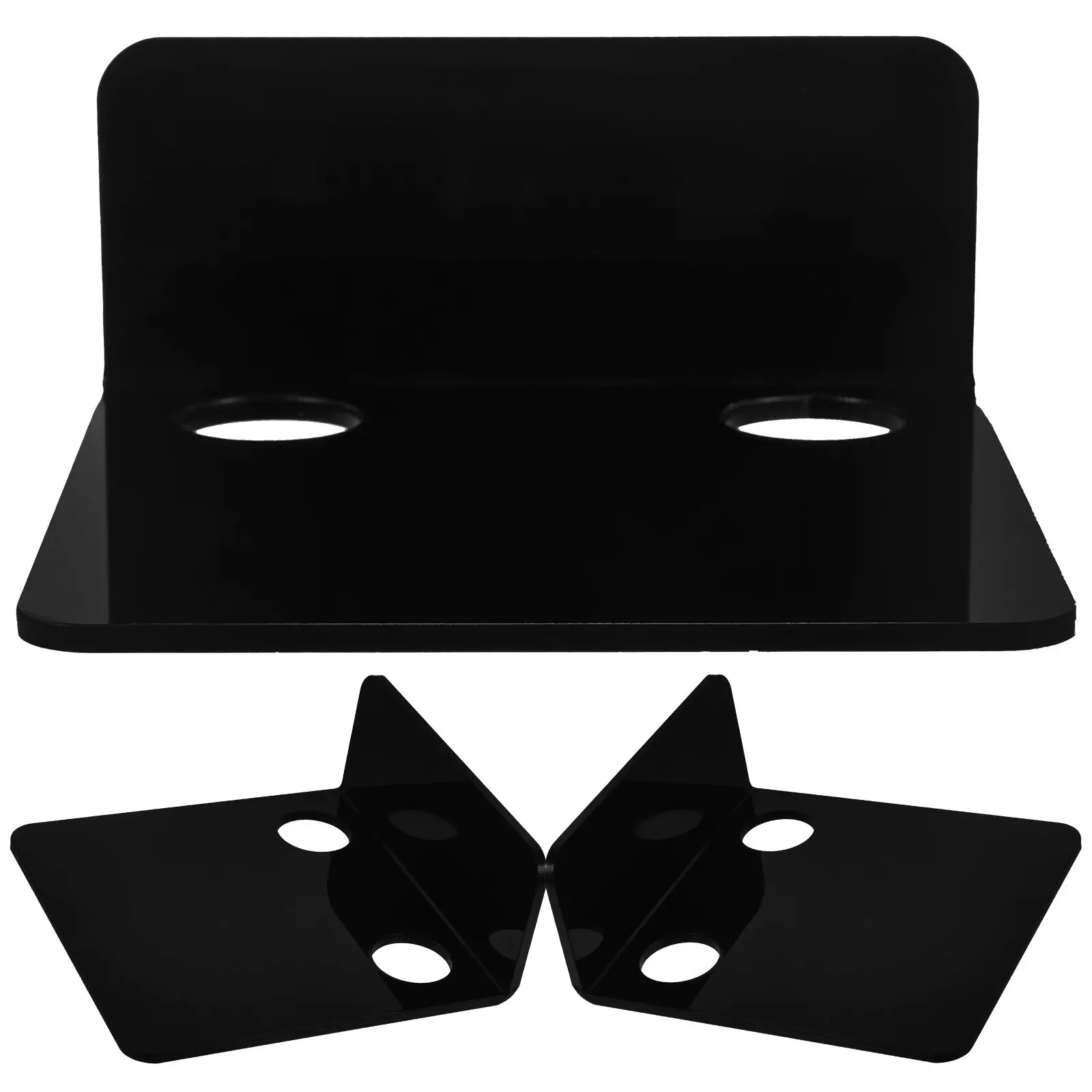 3Pcs Small Floating Wall Shelf for Security Cameras Monitors Speakers Acrylic Router Rack Durable and Practical