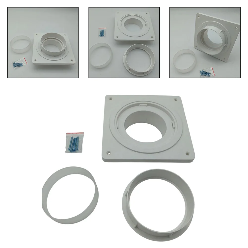 

Quick Connect Disconnect Dryer Vent Wall Plate For Home Use Fit 4.3 Inch Tubes Compatible Dryer Vent Connector Solution