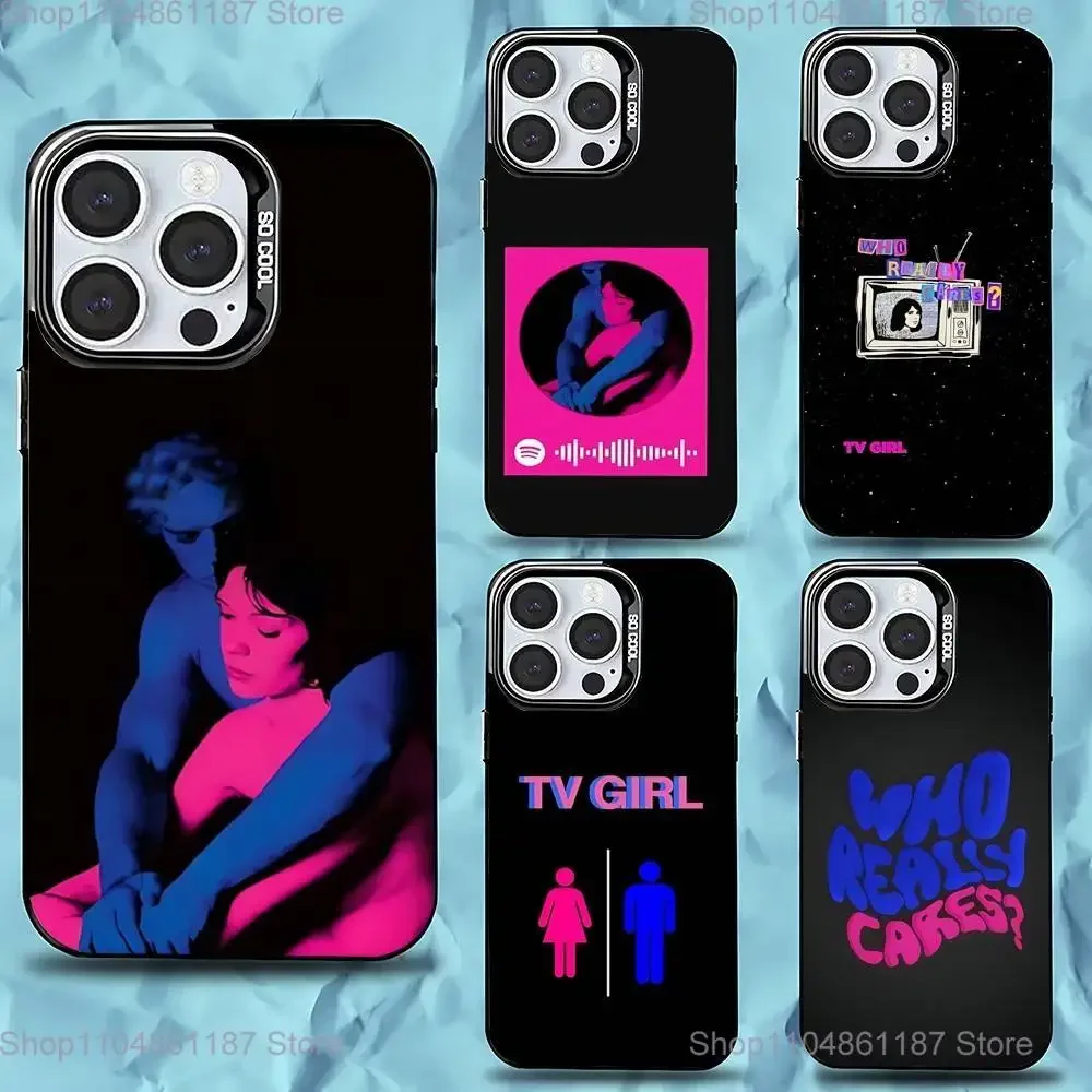 

Tv Girl Who Really Cares Phone Case For iPhone 16,15,14,13,12,11,Pro,Max,Plus,Mini,XS,SE Anti Fall Black Matte Hard Bumper