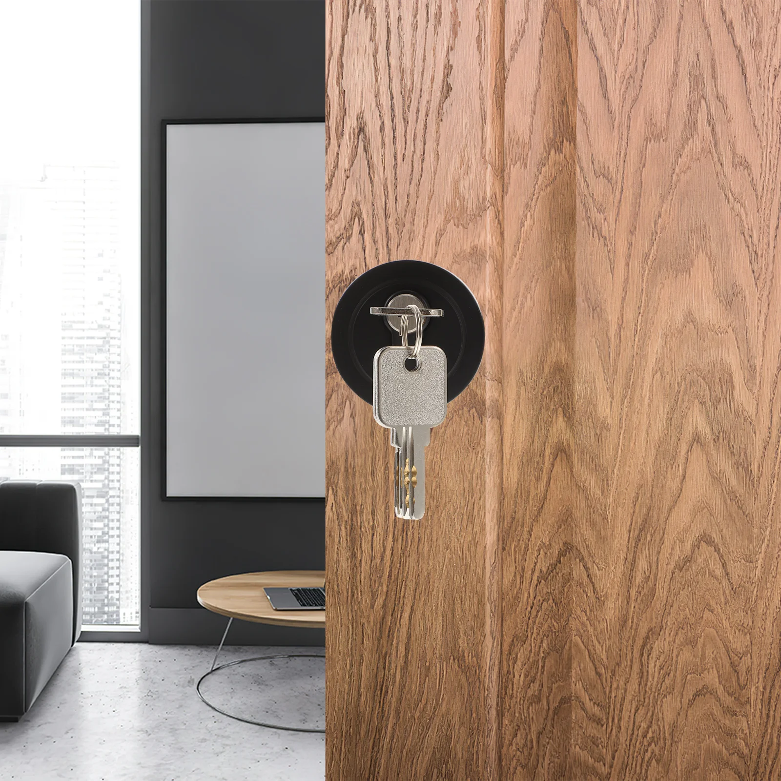 

DOITOOL Black Single Cylinder Deadbolt Lock with Keys for Front Garage Door Security