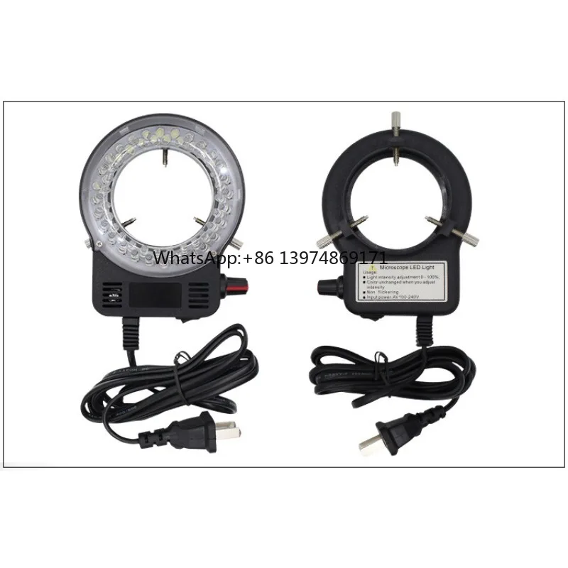 WR63HW 56 LED Ring Light Brightness Adjustable Cold Light Source For Stereo Microscope Micro Inlaid Machine Auxiliary Lighting