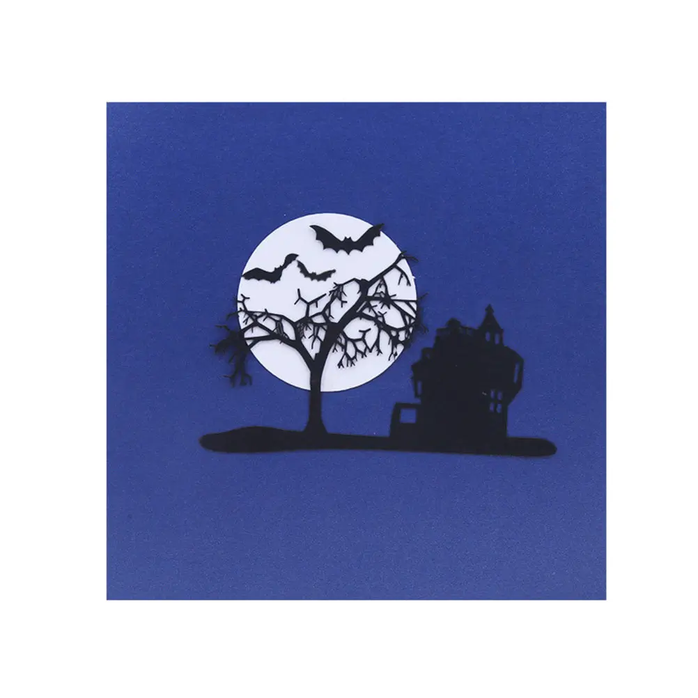 Creative 3D Bat Halloween Greeting Card Paper Craft Blank Space for Personal Regards Holiday Gift Halloween Cards