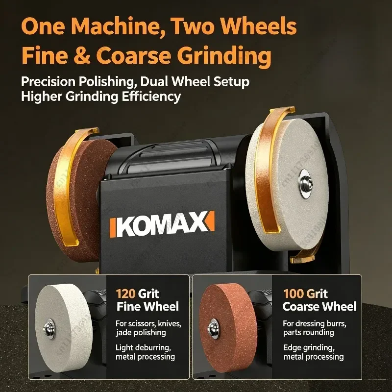 Desktop Grinding Machine Bare Tool Electric Double Grinding Wheel Sharpener Small-sized Remove Rust Polishing Bench Grinder