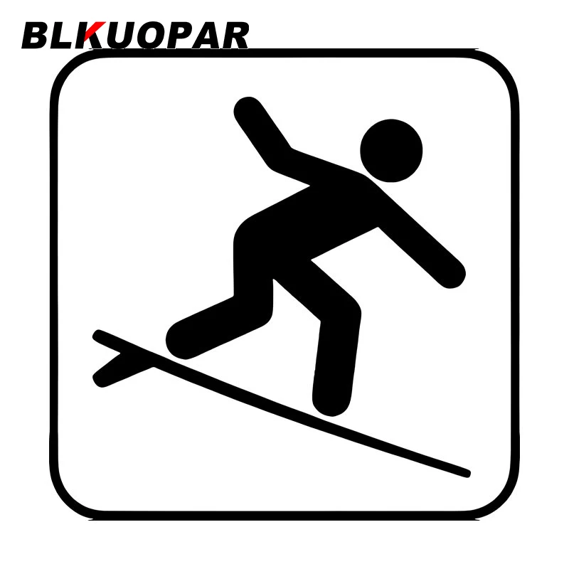 BLKUOPAR Surfing Simple Stroke Sign Car Stickers Personality Decal Occlusion Scratch Die Cut Windshield Trunk Car Lable