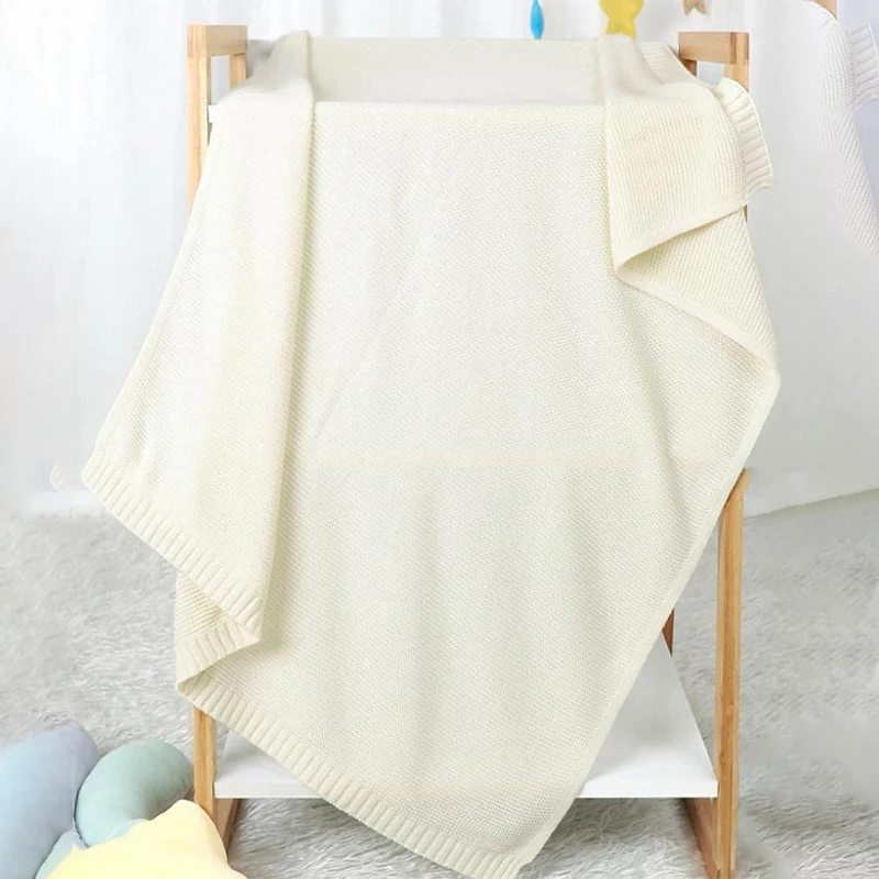 Blankets Newborn Baby Birth Stuff Knitted Fabric Cotton Boys Stroller Super Soft Infant Swaddle Kids Bedding Girl Infantil Wrap