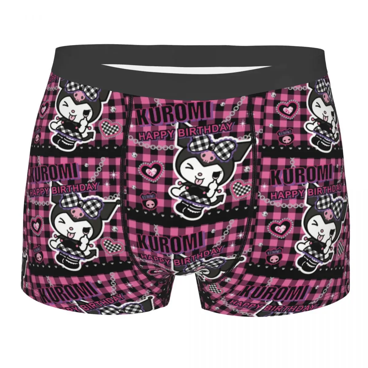 Custom Kuromi Sanrio Anime Underwear Men Print Boxer Briefs Shorts Panties Breathable Underpants