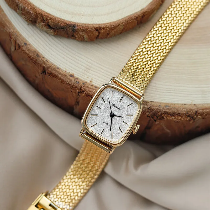 Fashionable Quartz Wristwatches Vintage Leather Strap Watches, Antique Women'S Watches High-Quality Watches, Women'S Accessories