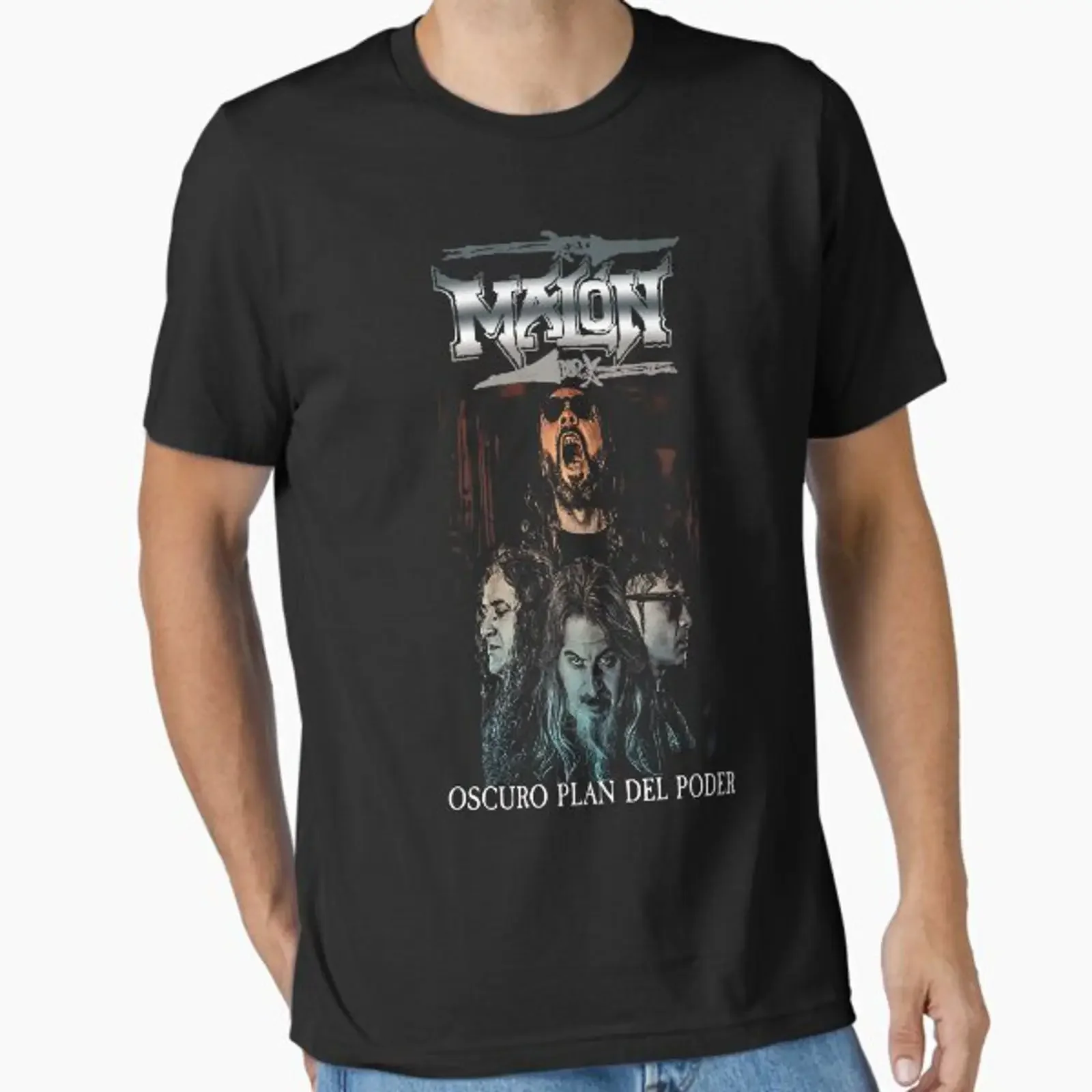 MALON OSCURO PLAN DEL PODER Essential T Shirt vintage Washed Versatile streetwear Unisex graphic fashion Casual Breathable
