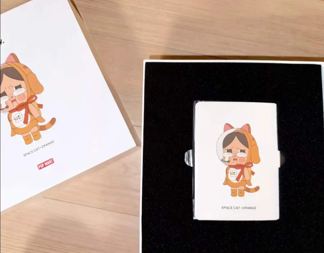 

POP MART Crybaby Space Cat Orange Series - Kawaii Anime Blind Box Action Figure Surprise Mystery Collectible Doll for Girls