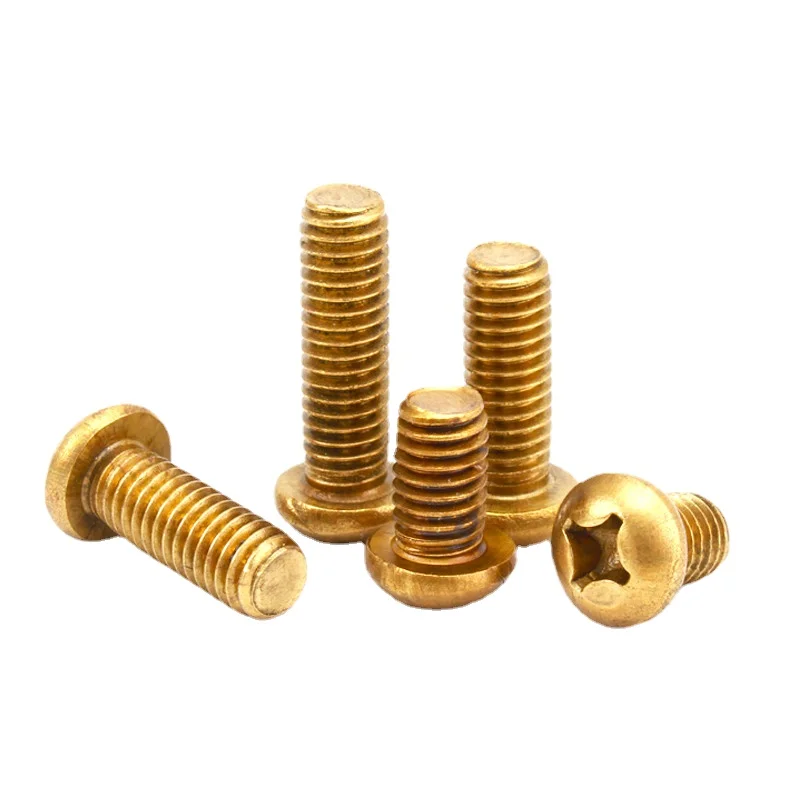 Copper round machine copper round head cross machine tooth screw brass pan head screw pure copper screwM5M6