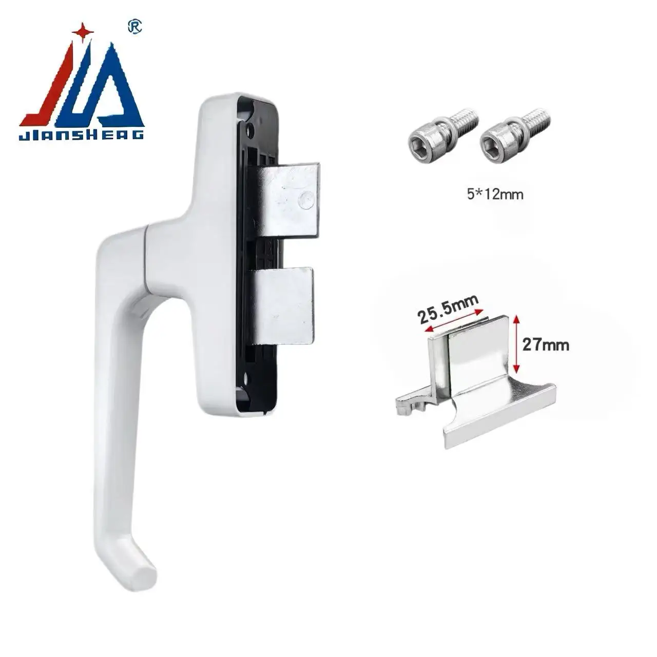 EU Standard Tilt & Turn Window Handle Aluminum Alloy Inward Opening Casement Lock Handle for Sliding/Top Hung Windows