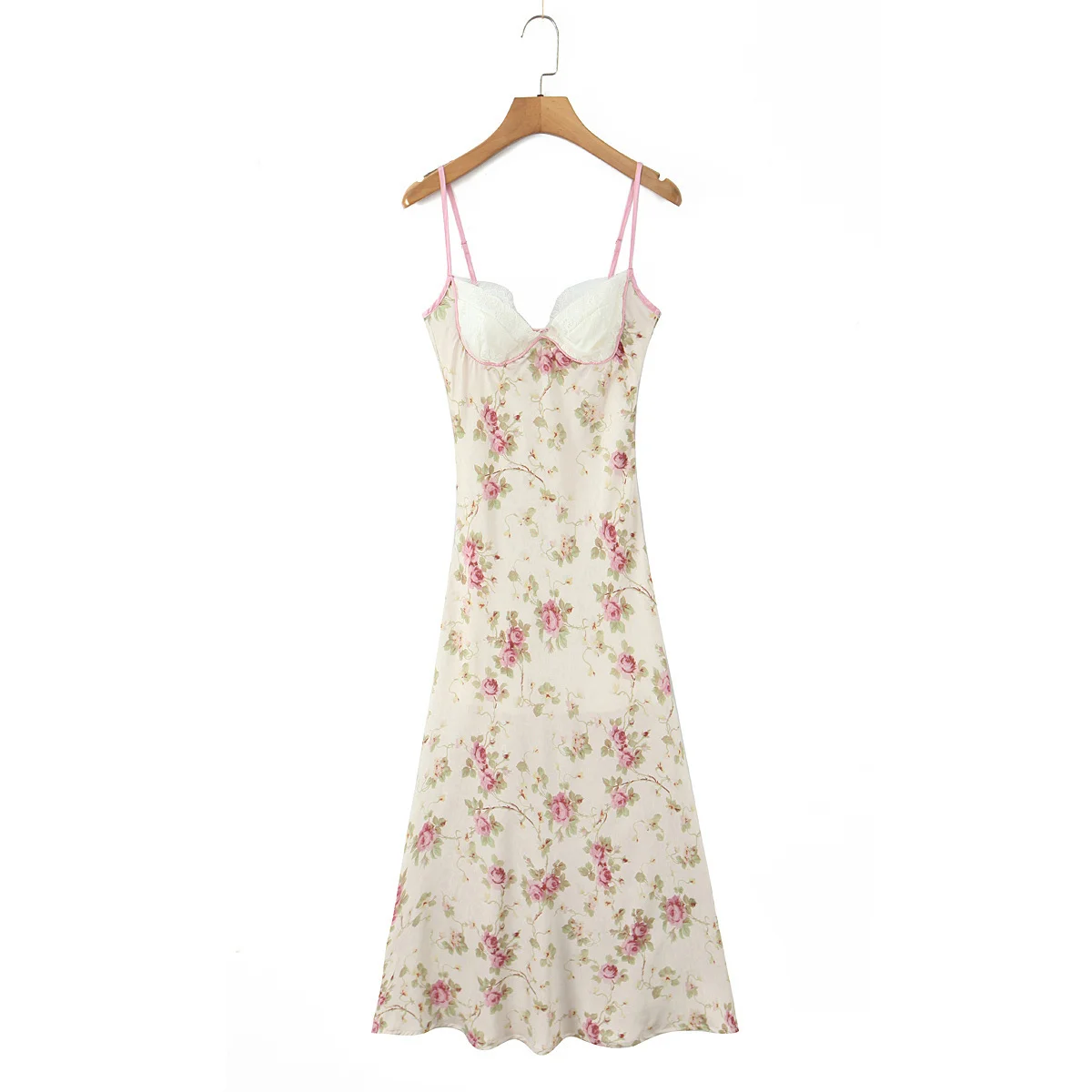 

Maxdutti Women's Dress,Dresses For Woman French Vintage Floral Court Style Lace Panel Camisole Dress,Elegant Party Dresses