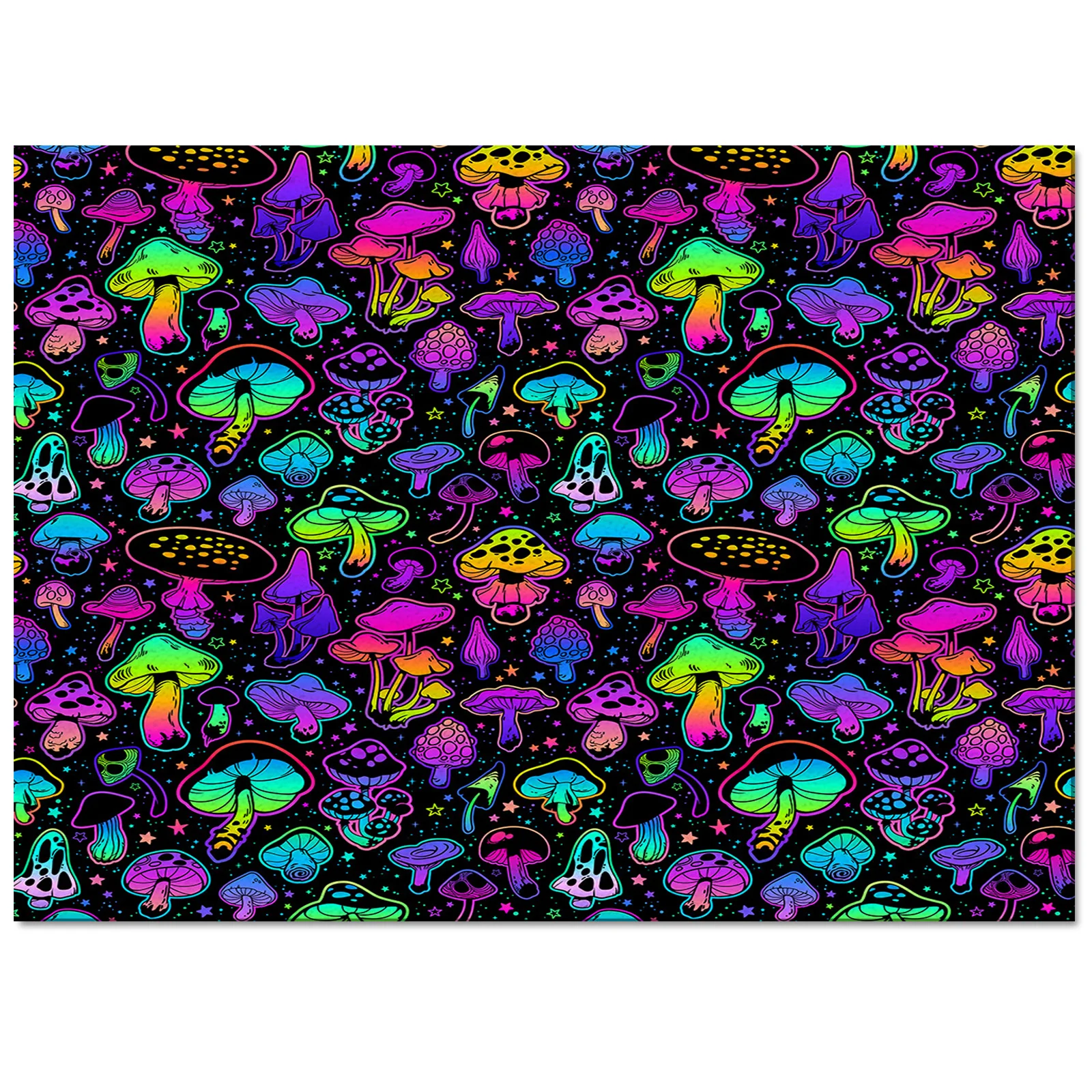 Rainbow Mushroom Living Room Carpet Coffee Table Floor Mat Study Bedroom Bedside Home Decoration Non-slip Large Rug Floor Mat