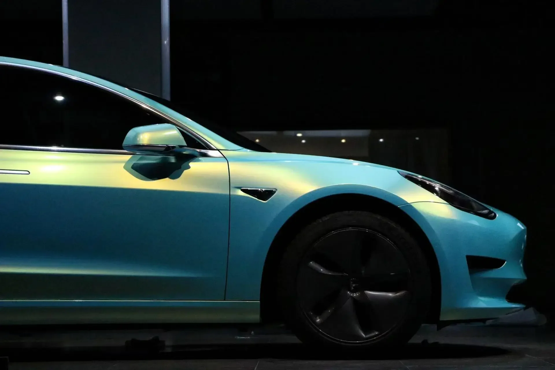 2025年卸売価格 気泡なし剥がせる接着剤 パール調明るい青色のカーラップ