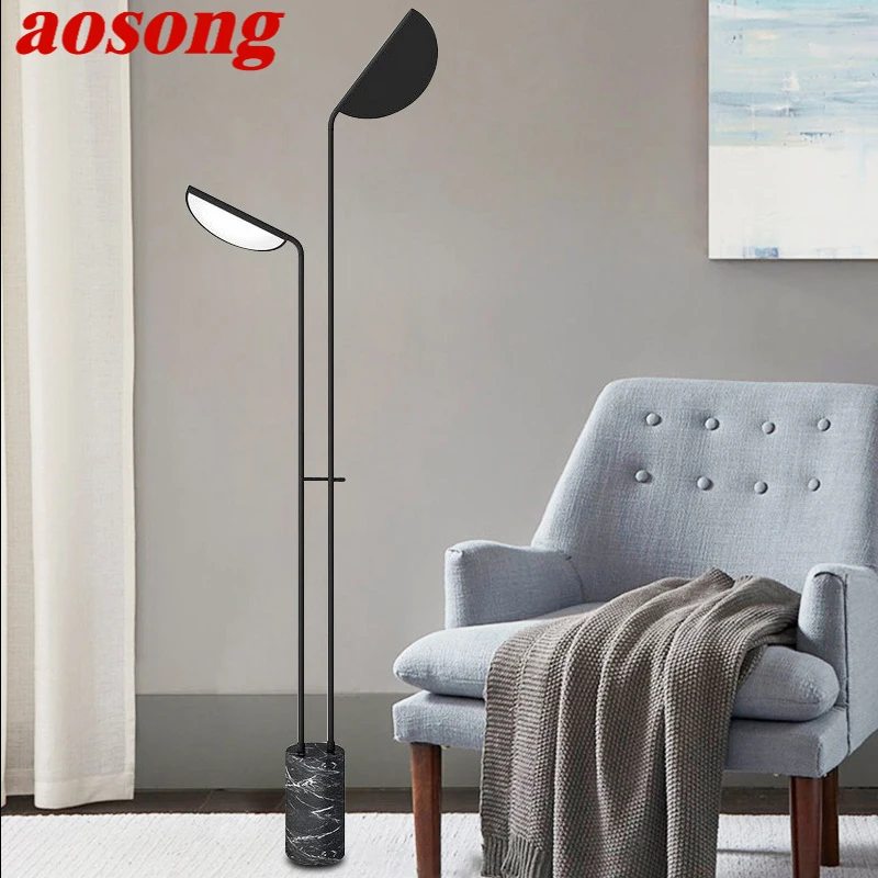 AOSONG Nordic Modern Floor Lamp Creativity Family Iiving Room Bedroom LED Creativity Decorative Standing Light