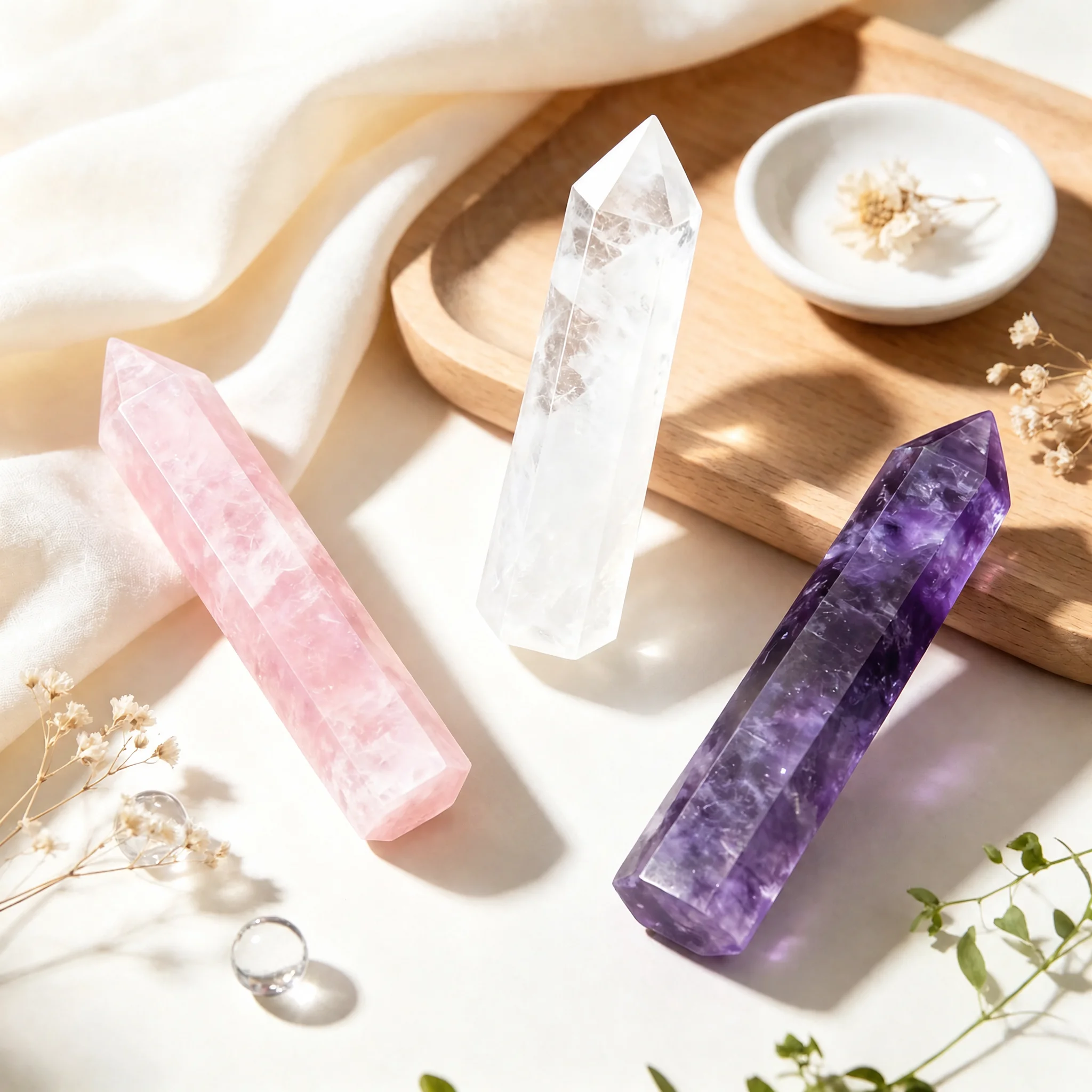 Healing Crystal Set - Set di 3 Cristalli Naturali a