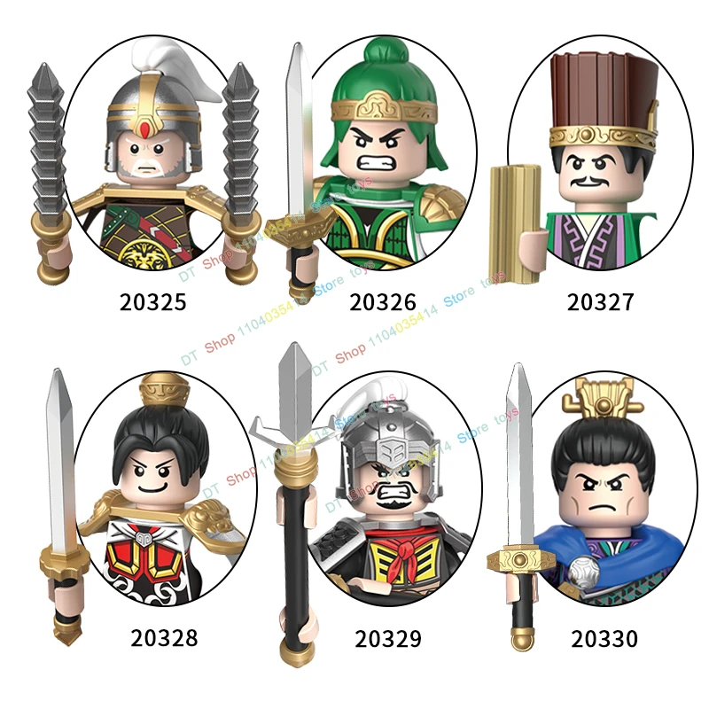 Chinese Ancient Figures Building Blocks Three Kingdoms Hero Journey To The West Mythological Story Movie Characters Model Bricks