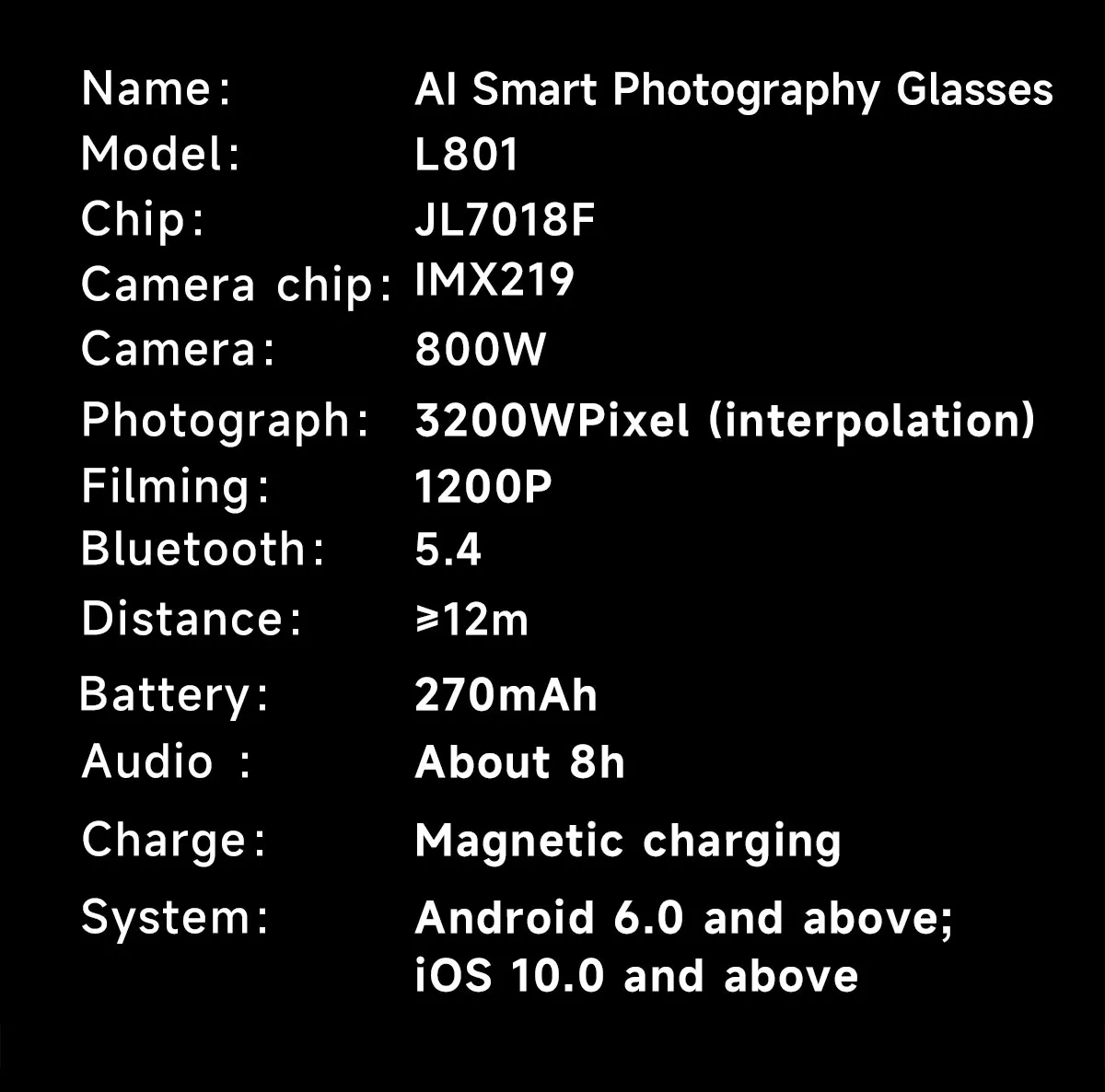 نظارات فيديو AI فائقة الدقة بدقة 4K وكاميرا بدقة 8 ميجابكسل لالتقاط الصور/الفيديوات والموسيقى بدون استخدام اليدين ومكالمات ترجمة في الوقت الحقيقي وتصميم أنيق