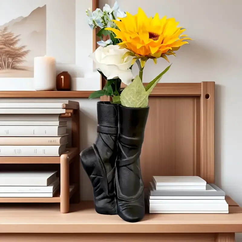 Modische Vase für Ballettschuhe, geeignet für Zuhause, Büro, Hochzeit, Party, Geburtstag, Party, Dekoration, Ballett-Enthusiasten