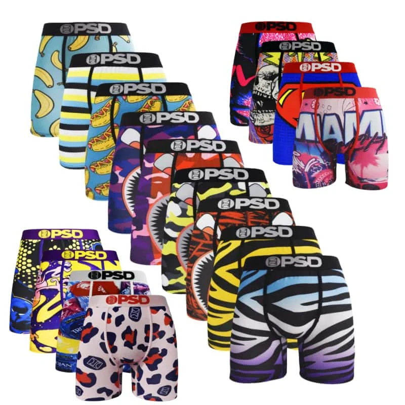 Sexy Print Men Underwear Boxer Cueca Male Panty Lingerie Men Underpants Panty Boxershorts S-XXL