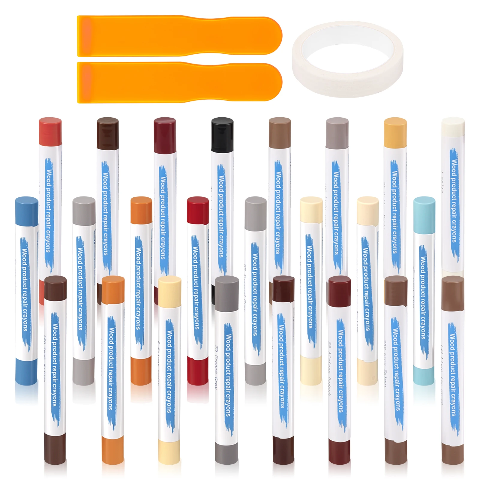 24/20/30Color Wooden Furniture Floor Repair Pen Crayons Touch Up Markers DIY Repair for Damaged Scratch Wood Patch Paint Crayons